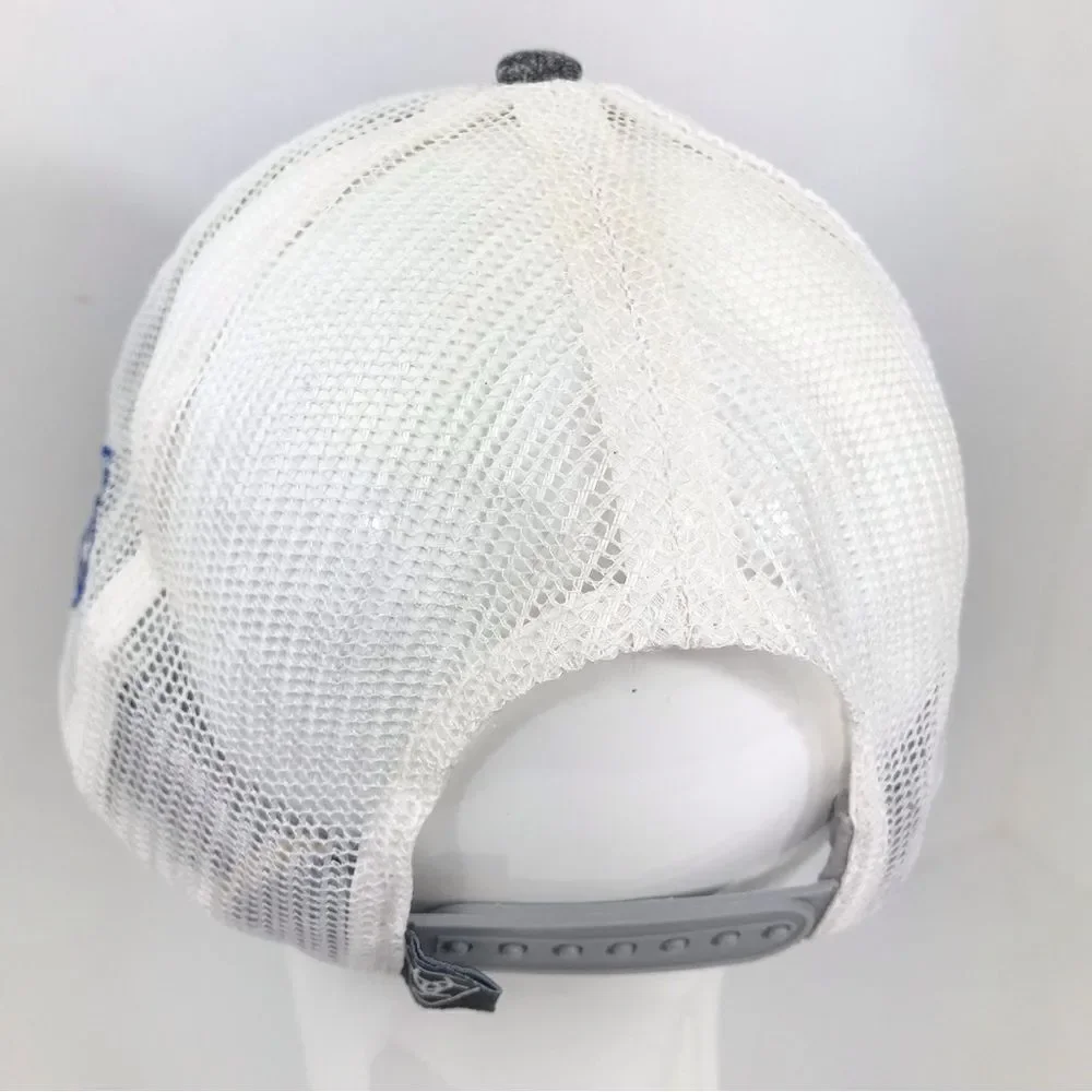 Ariat Gray White Patriotic Americana Flag Stars and Stripes Patch Trucker Cap